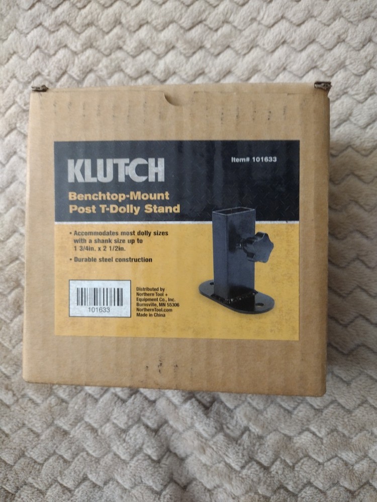 Klutch Benchtop Mount  Post T-Dolly Stand