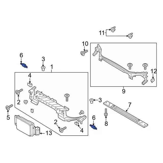 Genuine Ford Mount Panel Retainer DS7Z-13N020-A