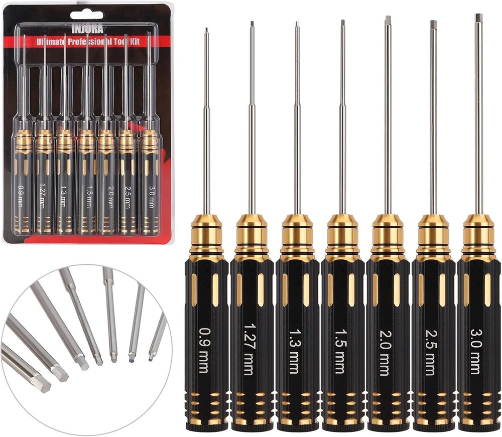 7 Pcs RC Hex Screw Driver Set, RC Repair Tools Kit, Allen Wrenches Sets,