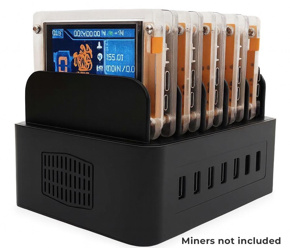 Smart USB Power Bay for NMMiner, Nerdminer, Bitcoin Lottery Miners