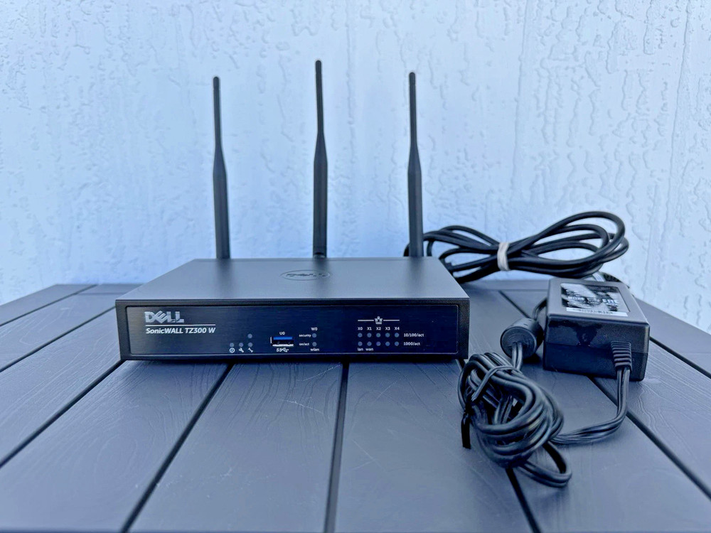 Dell SonicWALL TZ300W Wireless Firewall Appliance – Complete Set