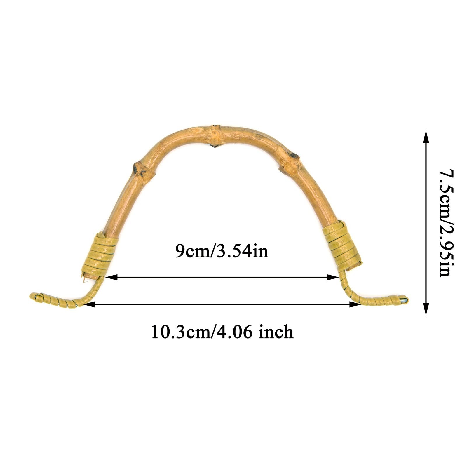 2 Pack Bamboo Teapot Handle Replacement Accessories for Ceramic & Yellow