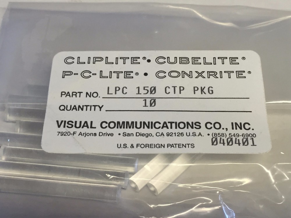 Visual Communications Company LPC150CTP Light Pipes (20pcs= 1 Lot)