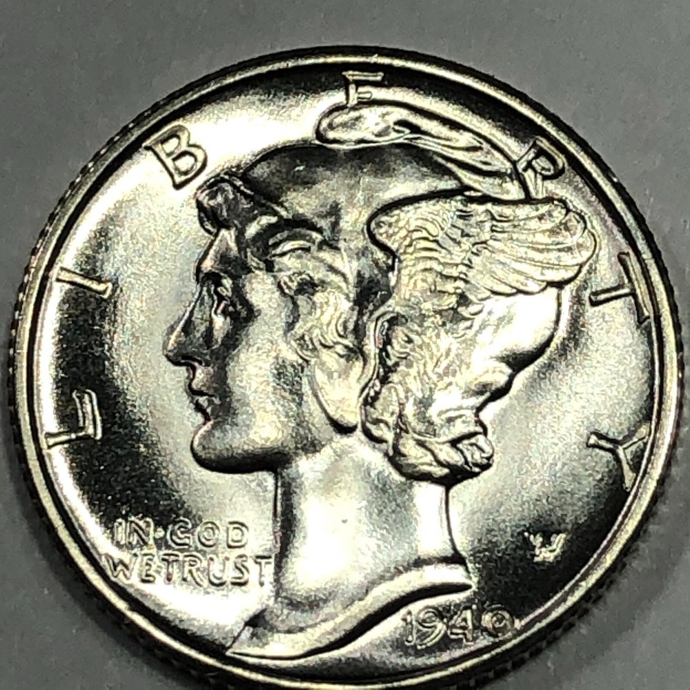 1940-D  Uncirculated Mercury Silver Dime -  #19766