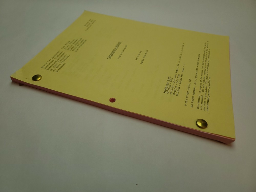 CROSSING JORDAN / Kathy McCormick 2004 TV Script, Ravi Kapoor "Justice Delayed"
