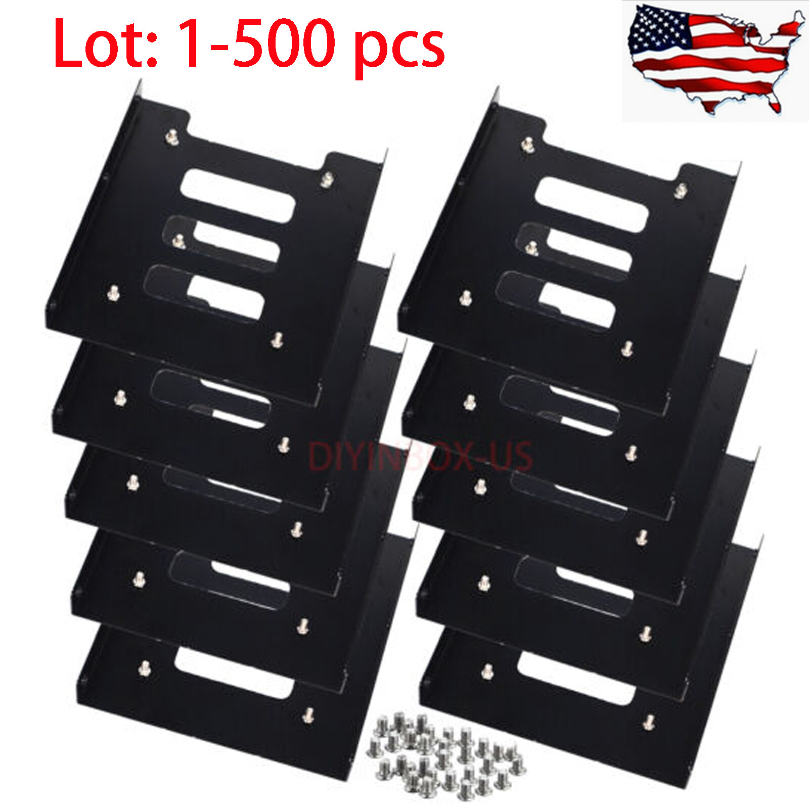 Lot 2.5" to 3.5" Bay SSD Metal Hard Drive HDD Mounting Bracket Adapter Dock Tray