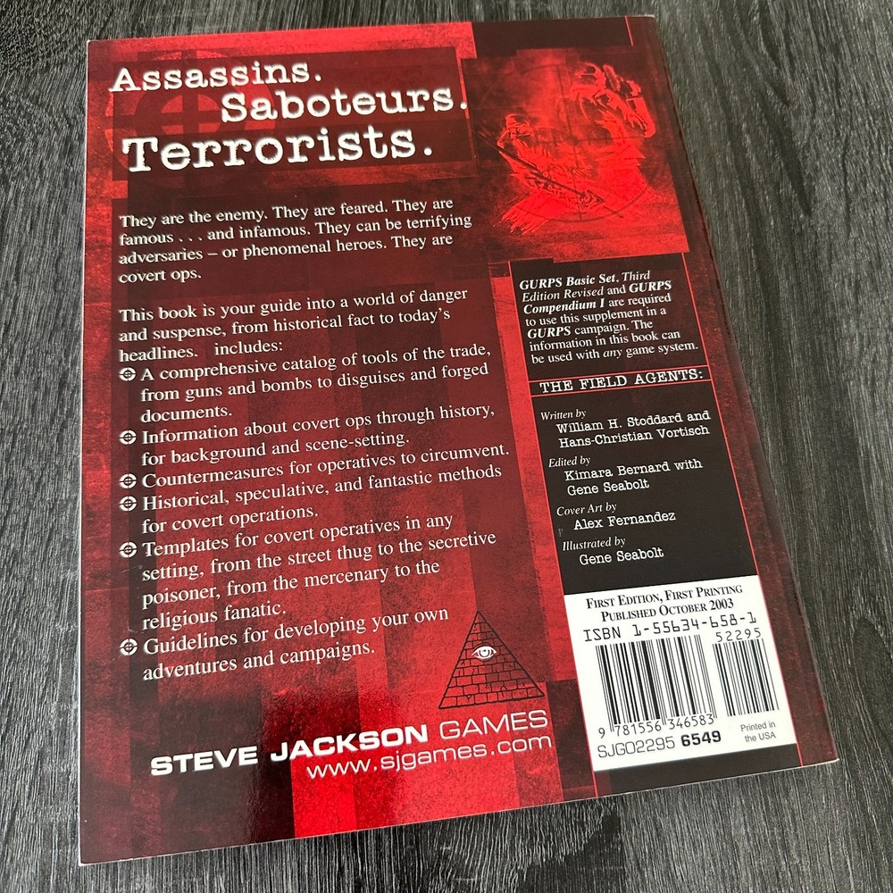 GURPS Covert Ops Steve Jackson Games RPG Softcover Book