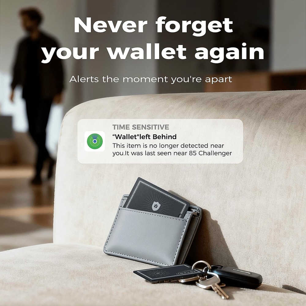 2 Pack 2026 Wallet Tracker Card iOS Bluetooth Waterproof Slim Rechargeable Smart