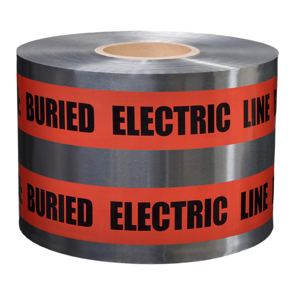 Presco Underground Detectable Tape: 2 in. x 1000 ft. (Brown CAUTION FORCE MAIN B