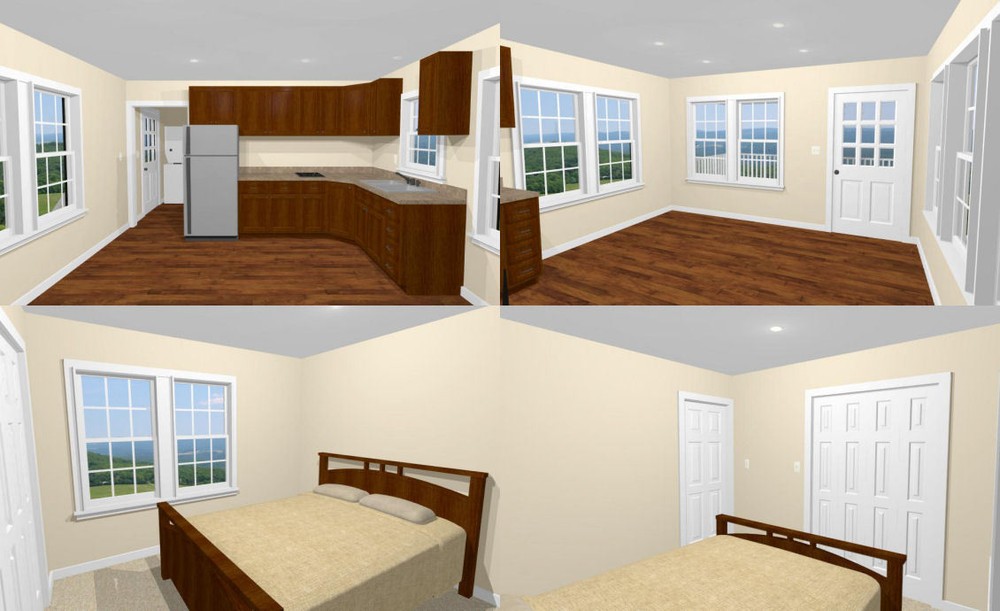 14x32 Tiny House -- 567 sq ft -- PDF FloorPlan -- Model 6E