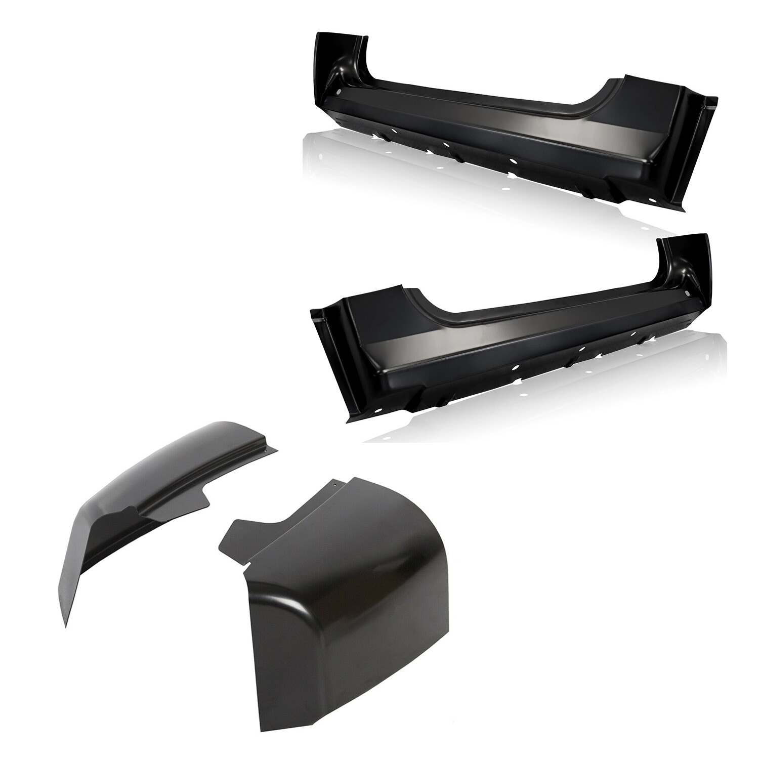 Rocker Panels Cab Corners For 07-13 Chevy Silverado Sierra Truck Regular Cab 2dr