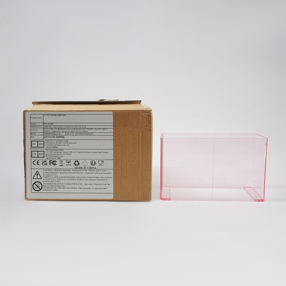 Wall-Mounted Bedside Table Acrylic Bedside Bookshelf Acrylic Floating Nightstand