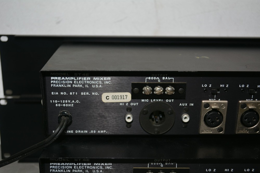 ^ Lot 2x Precision Electronics Preamplifier Mixer SE 4E #X1998