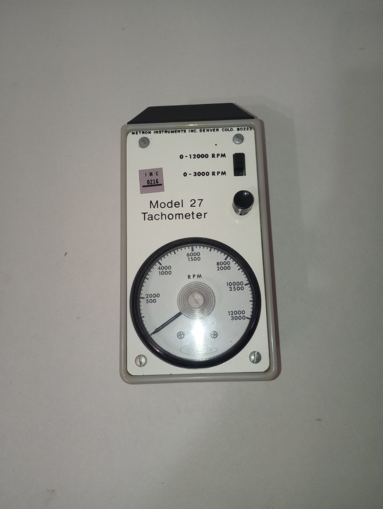 Metron Industries Model 27 Tachometer With Case And Instructions