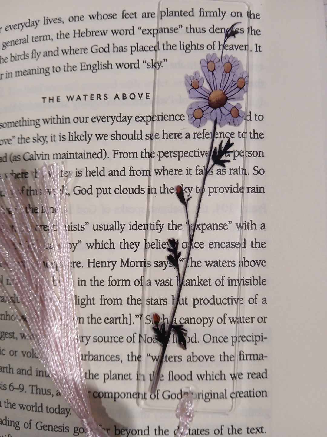Flowers Bookmark with Tassel - Acrylic - Size Is 5.1" X 1.8" - New - Fast Ship