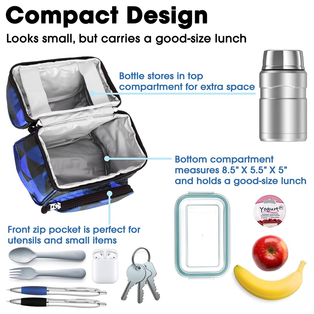 Corey Lunch Bag Block Navy One Size