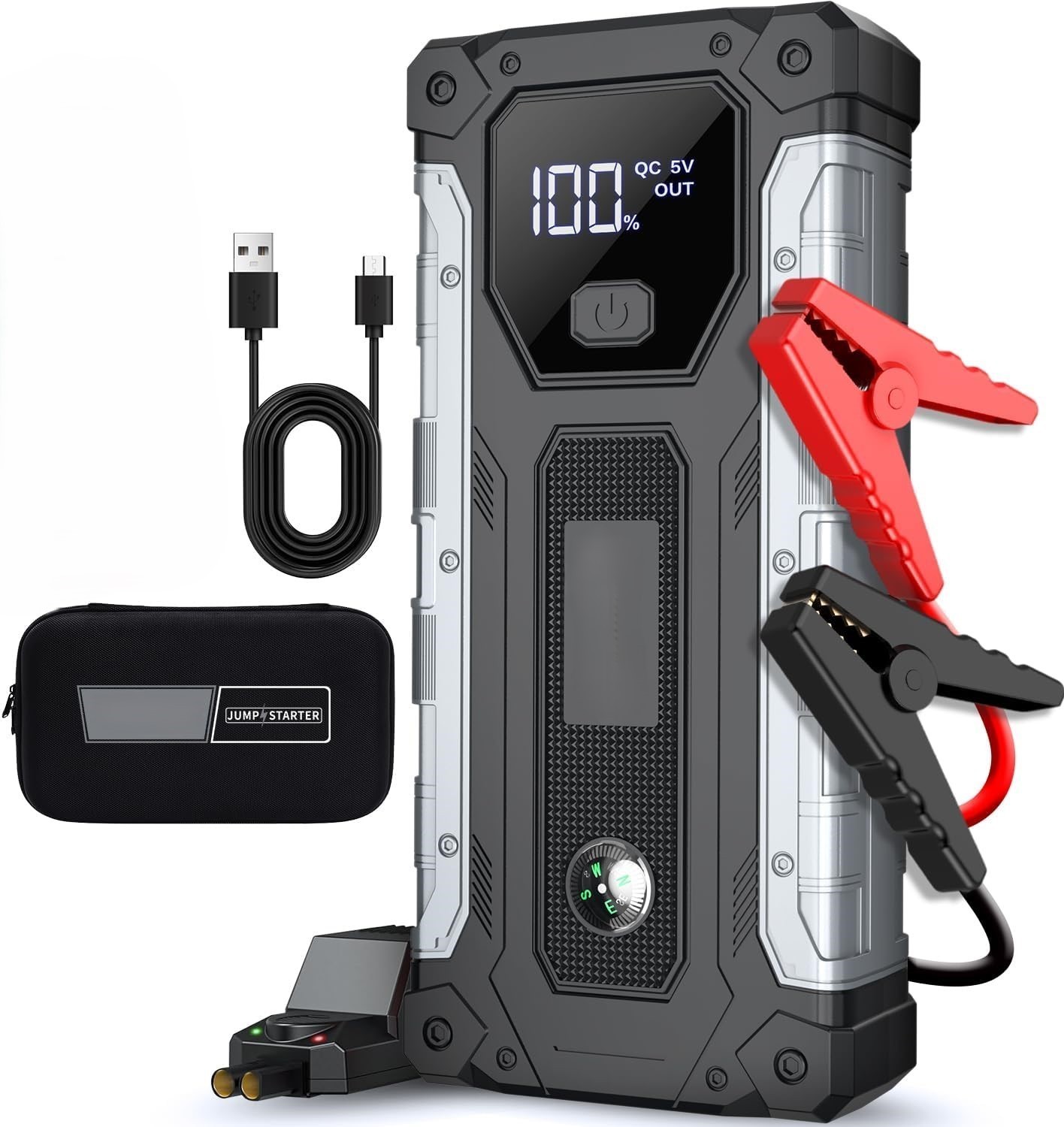 Car Jump Starter  4000A, Jump Starter Battery Pack for Up to10.0L Gas8.0L Diesel