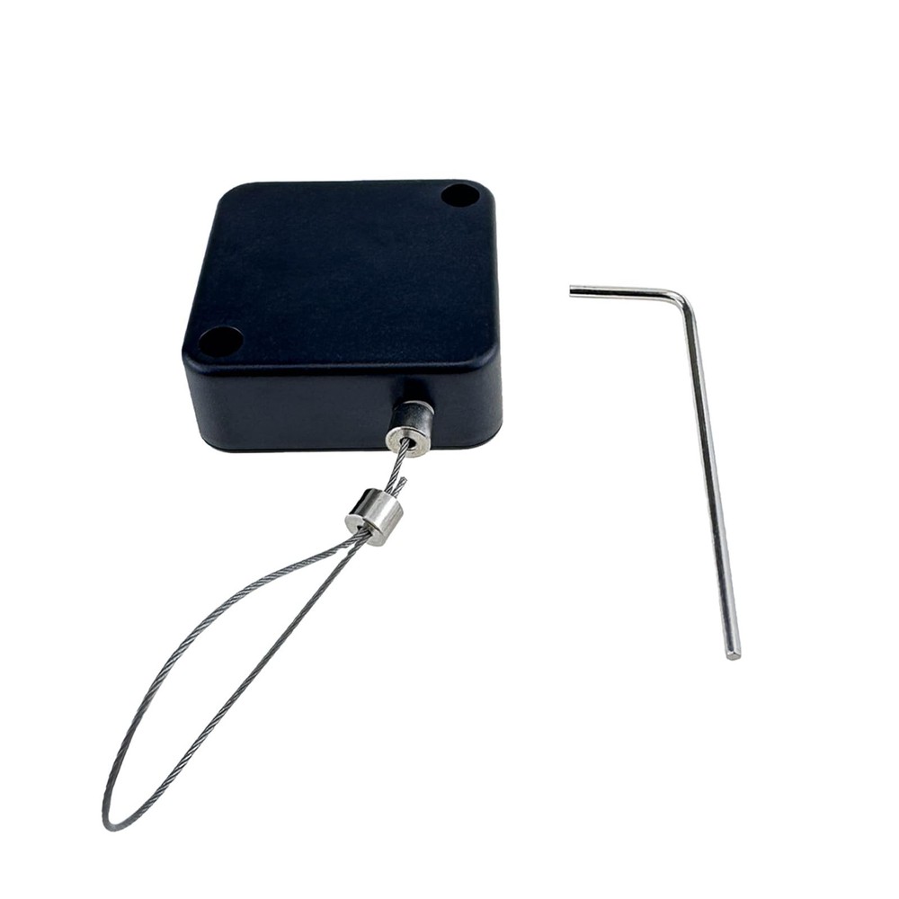 Retractable Cable Lock with Double-Sided Adhesive ABS Remote Control Security...