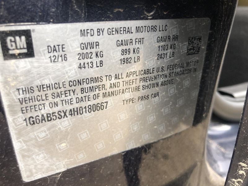 2017 CADILLAC ATS Rear Radar Side Obstacle Detection Sensor Module 842835