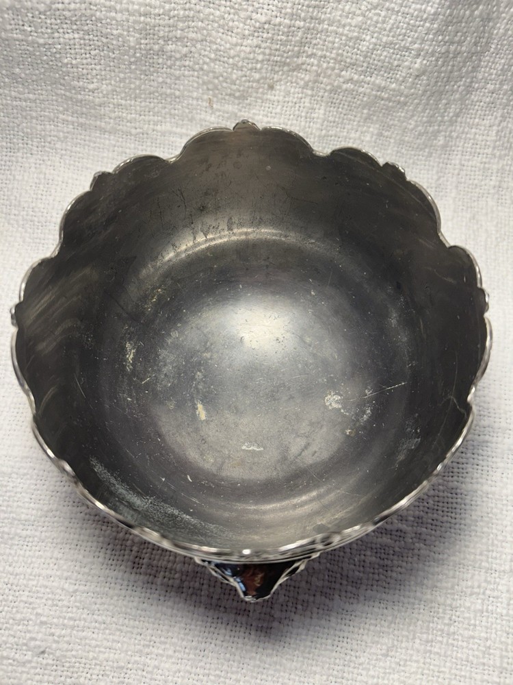 Victorian Style Monteith Bowl Hallmarked Silverplate