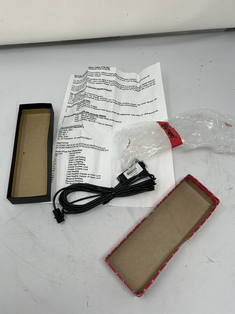 Starrett PT61963 3rd gen. Interface cable