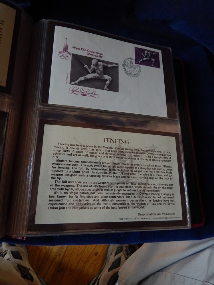 Olympics '80 Russia USSR stamp album 79 FDC sheets COMPLETE w/ Dust cover