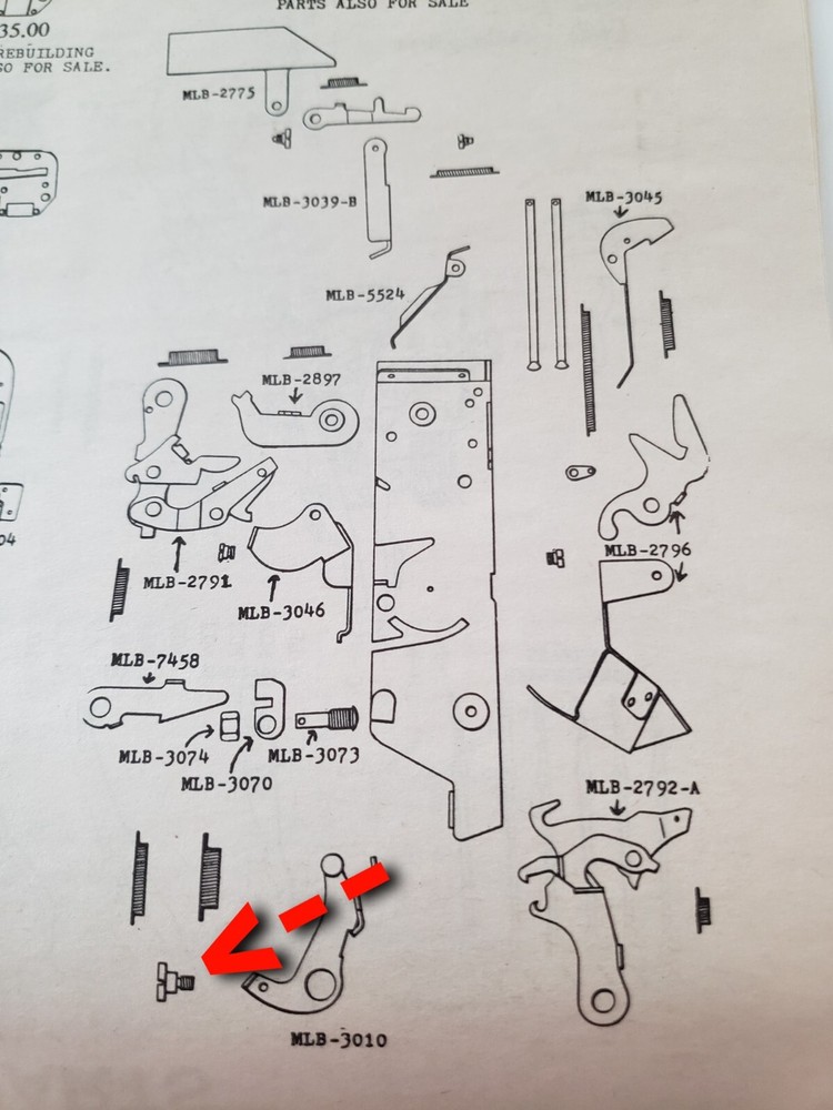 ORIGINAL MILLS Jackpot REPLACEMENT SHOULDER BOLT #AMMLB1593B