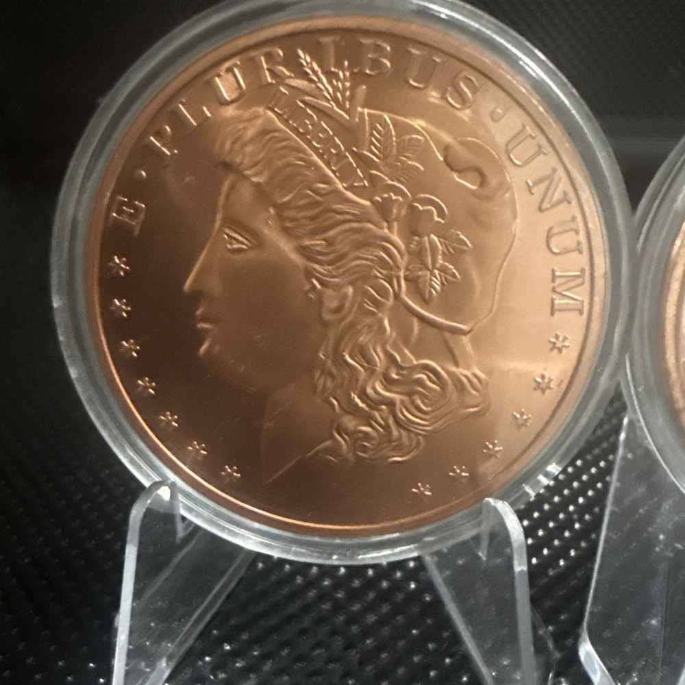 1 Oz. Solid .999 Fine Copper Round - Morgan Dollar Design - Golden State Mint