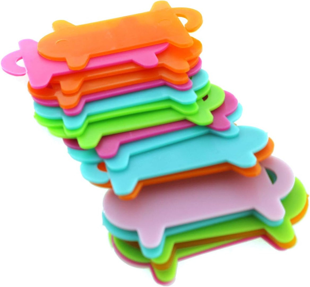 20Pcs Winding Plate Board 5 X 3Cm Colorful PP Plastic Thread String Winder Plate