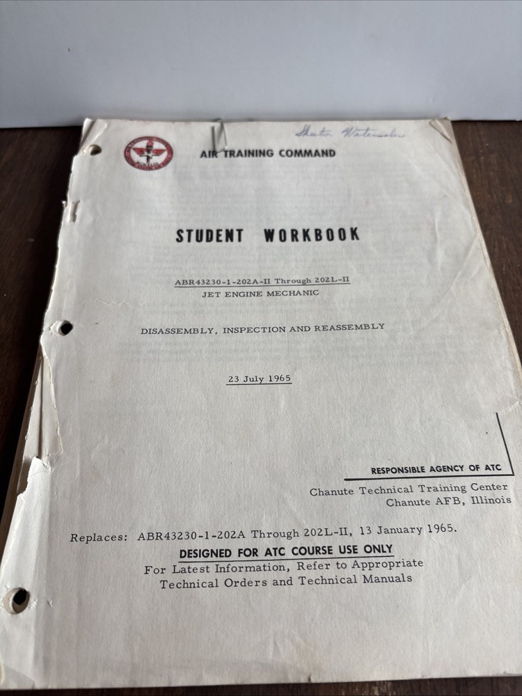 Air Training command student study guide and workbook military training 1964-65
