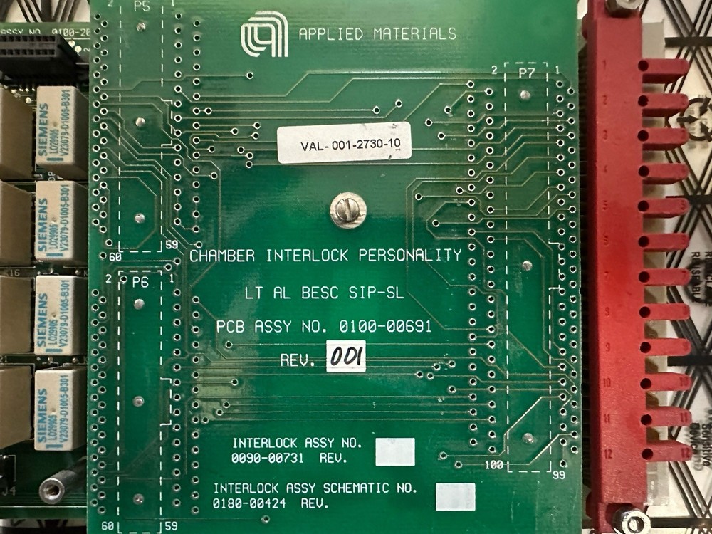 Applied Materials Amat Pvd 0100 Simp Chamber Interlock Personality Assembly