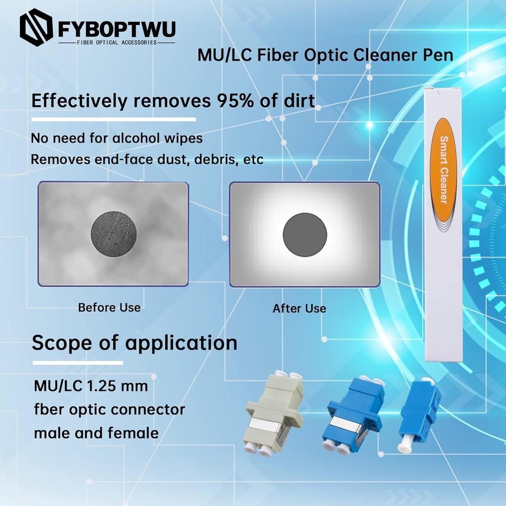 Optical Connector Cleaner Tools with Extendable Tips for Easy Use