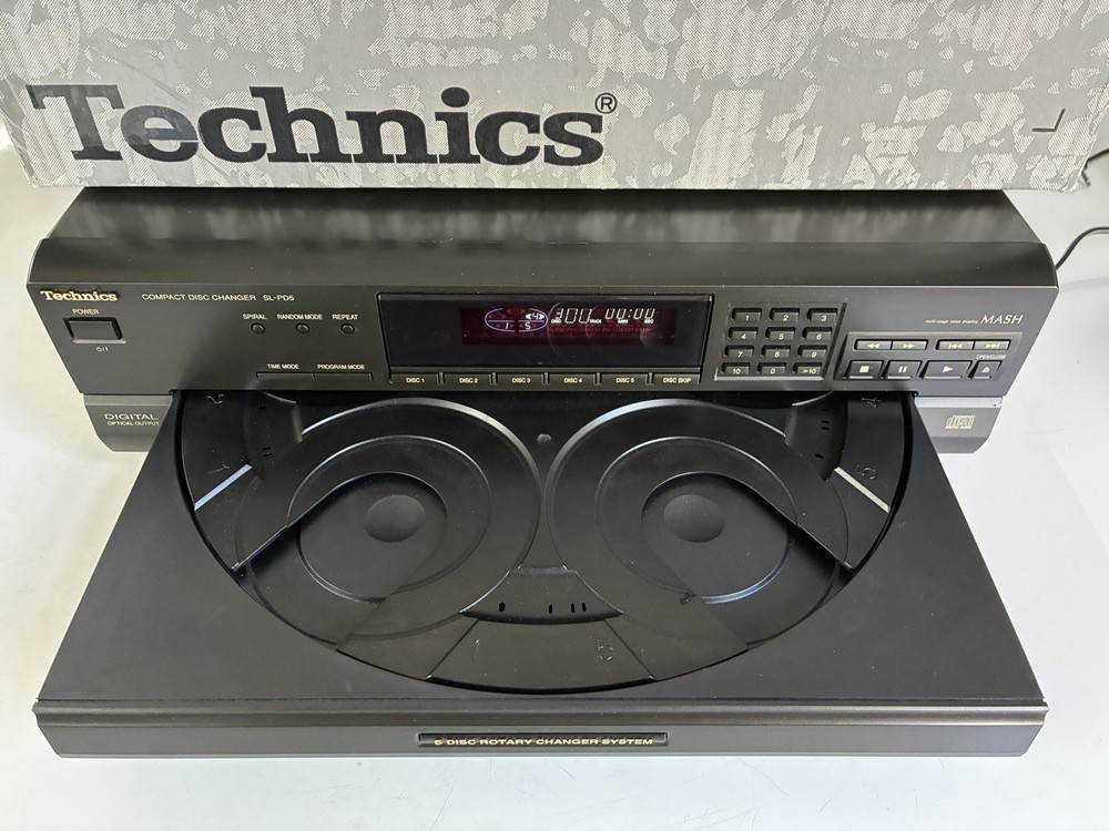 Technics SL-PD5 CD Changer 5 Disc Rotary CD Changer With Original Box
