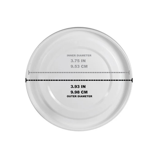 Mian White Plastic Lids fits Luminarc Working Glass 6 Pack