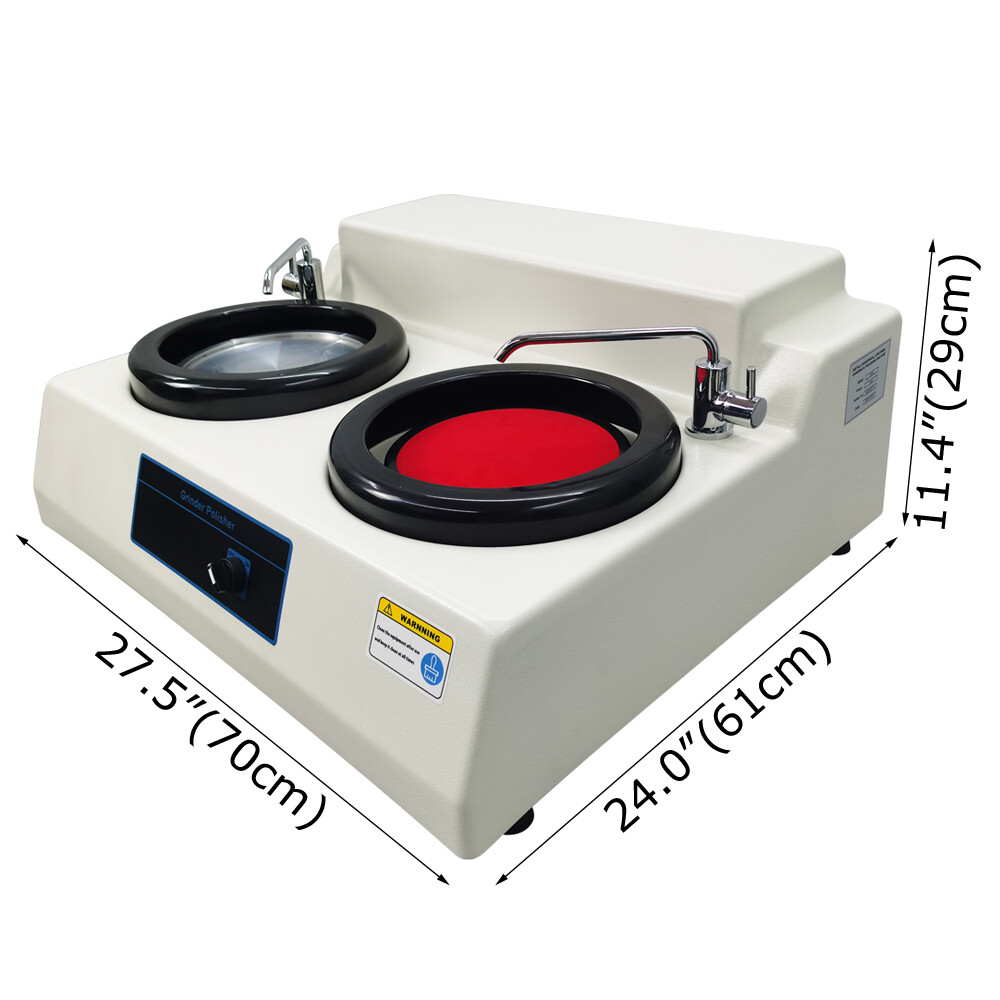 Tabletop Double Disk Metallographic Sample Pregrinding Polishing Machine 110V