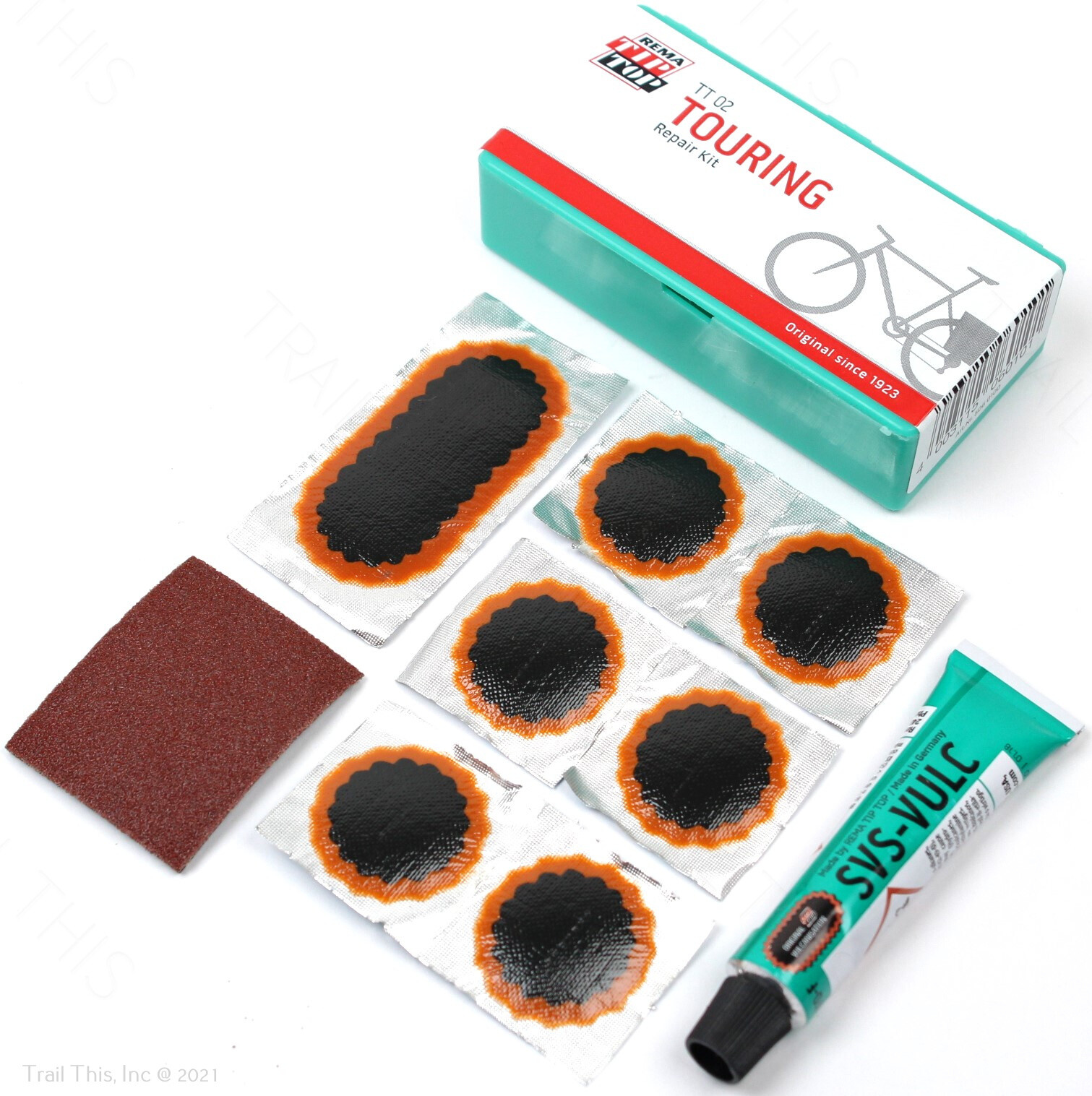 Rema TT02 Touring Bicycle Inner Tube Patch Flat / Puncture Repair Kit Road / MTB