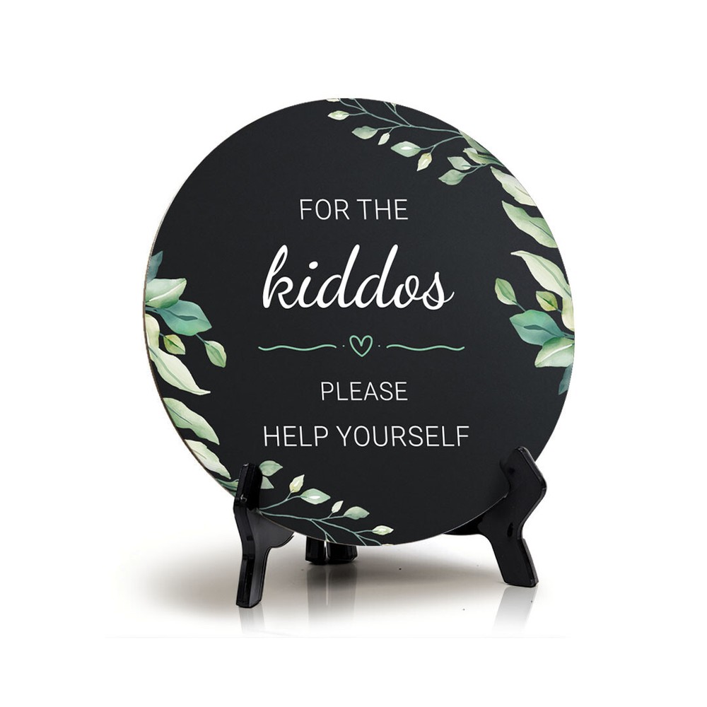 For The Kiddos Please Help Yourself (5 x 5“) Circle Table Sign