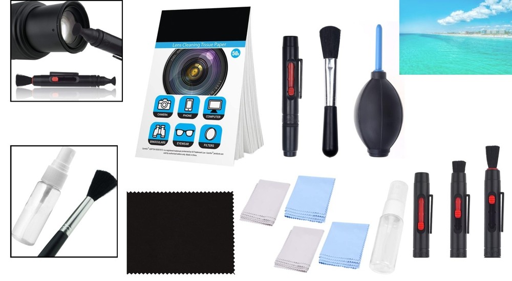 Professional Camera Cleaning Bundle: 50 Paper Tissues & 5 Microfiber Cloths