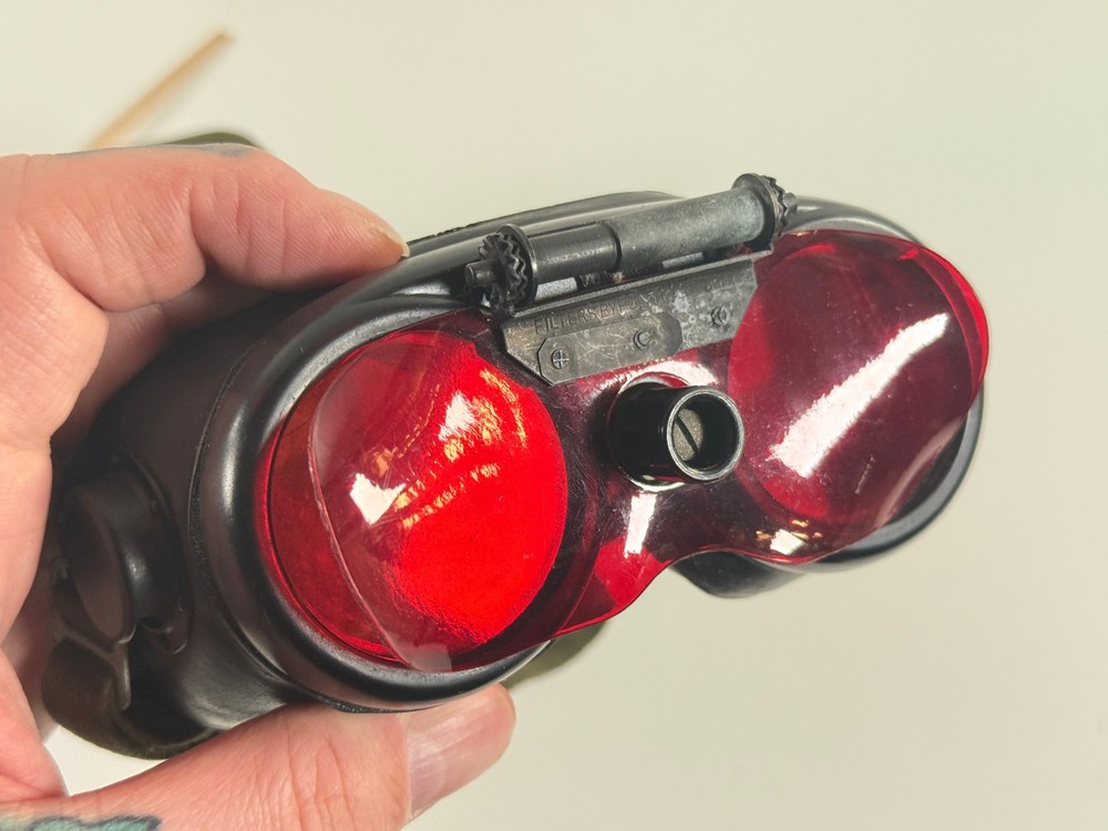 WW2 Variable Density Goggles w/ Tin glasses red visor 74-G-79-40 goggle mask