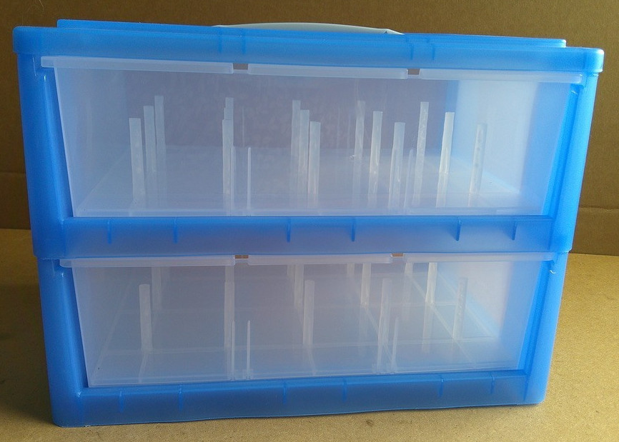 DOLEDO 30-Spool Thread Two-Drawer Carrier Storage Box With Carry Handle