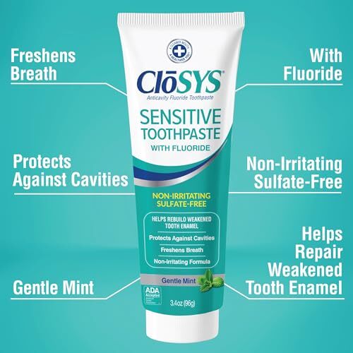 CloSYS Fluoride Toothpaste, 3.4 Ounce, Travel Assorted Sizes , Pattern Names
