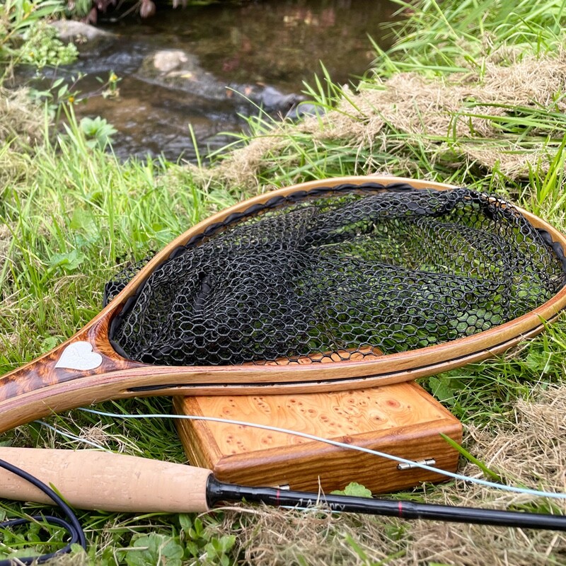 Burl Maple Landing Net (Two-Hearted Series)
