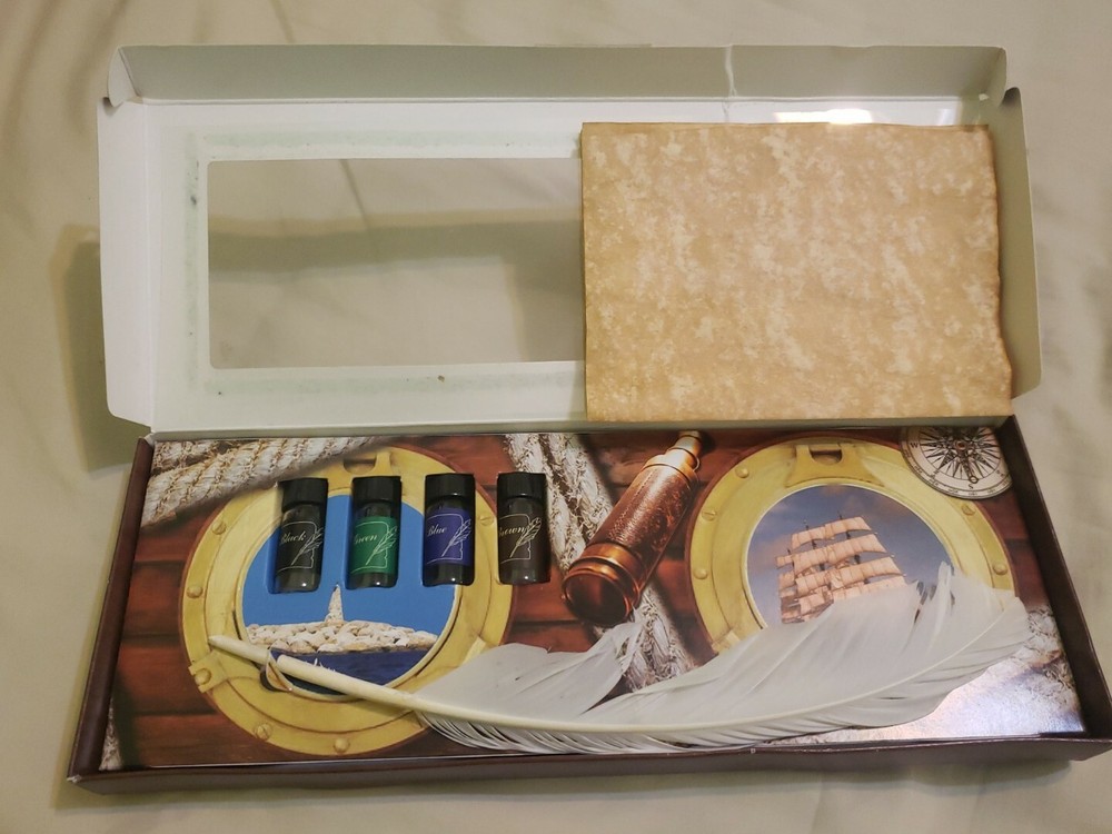 Historic Calligraphy Set (Nautical Themed) Open Box .88C