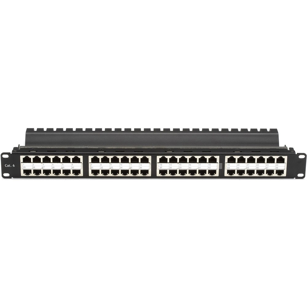 BlackBox JPM816AHD Cat6 48-Port Feed-Through Patch Panel 1U