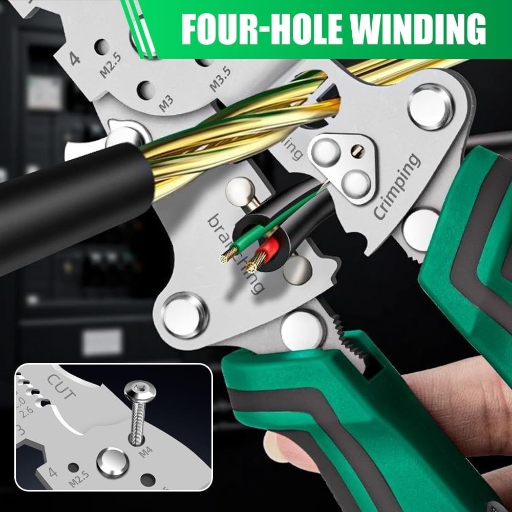 18 IN 1 Foldable Wire Stripper Tester​​ Multi-Function Plier with Voltage Tester