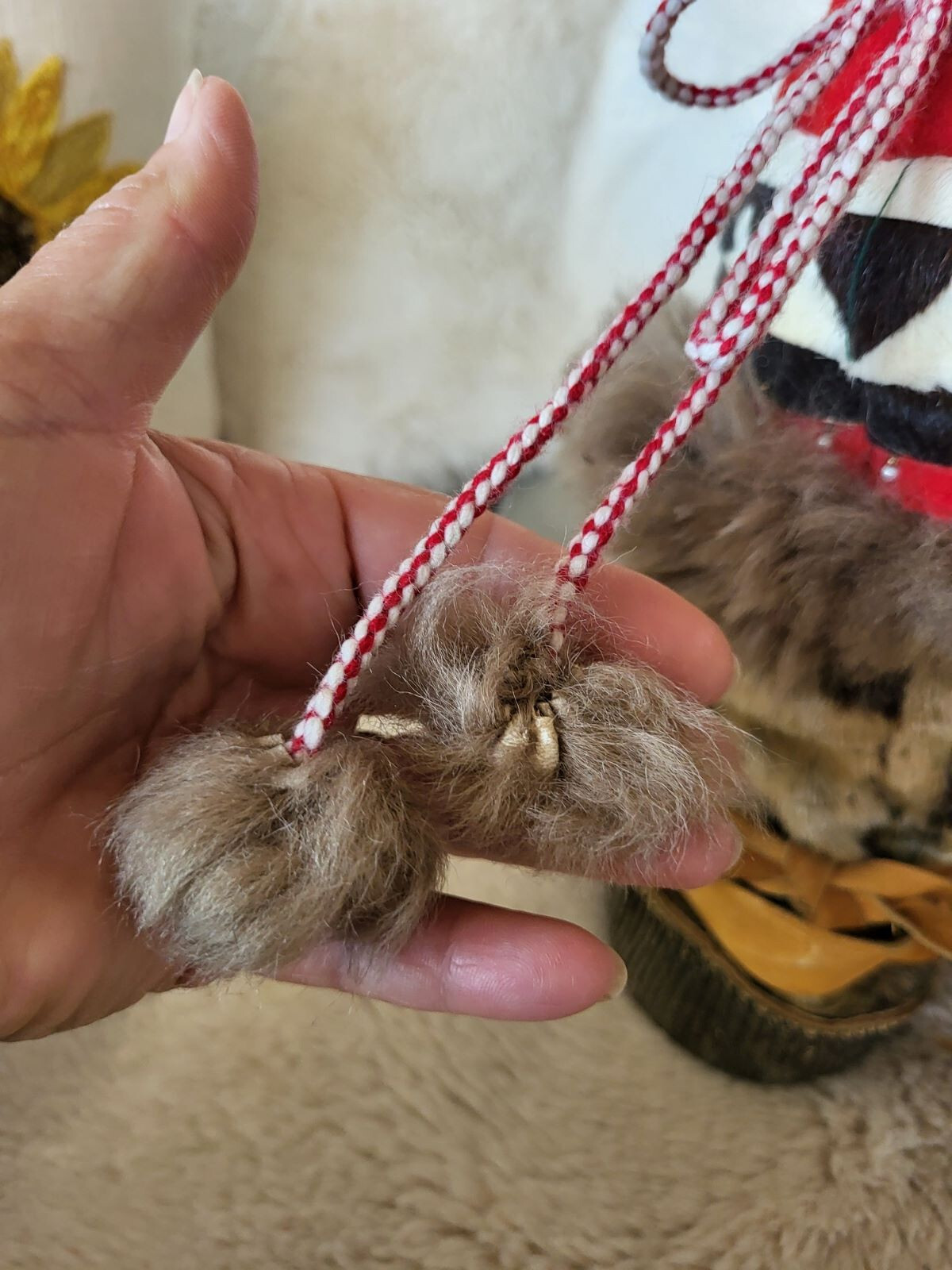 Vintage Handmade Fur, Skin, Leather, Felt & Glass Beaded Native Alaskan Mukluks