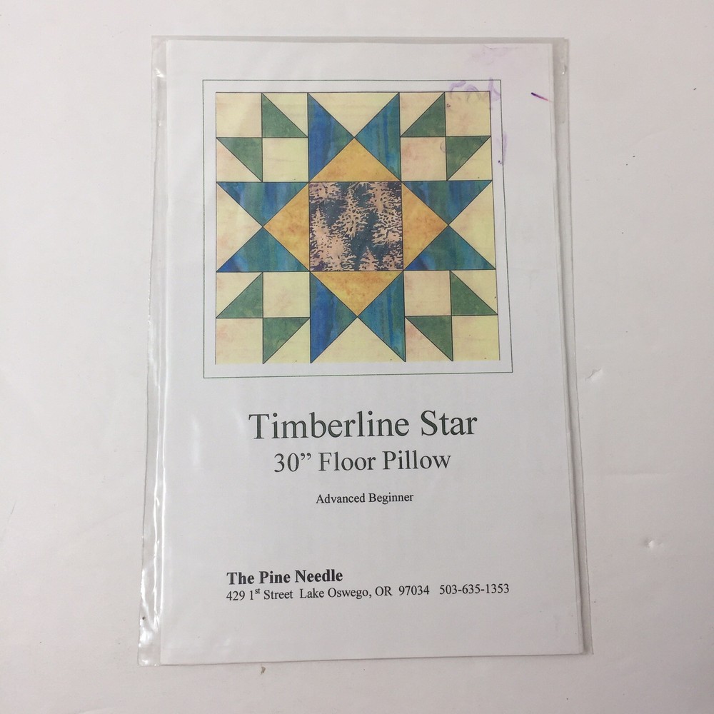 Timberline Star Quilt Pattern 30" Floor Pillow The Pine Needle