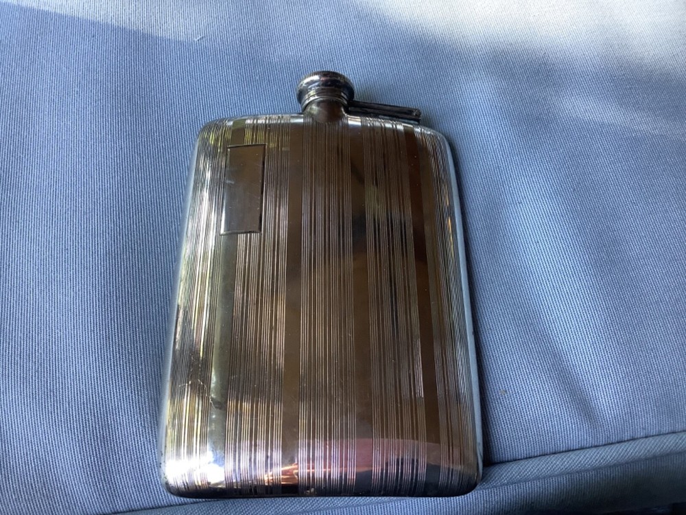 Elgin EAM silver hip flask