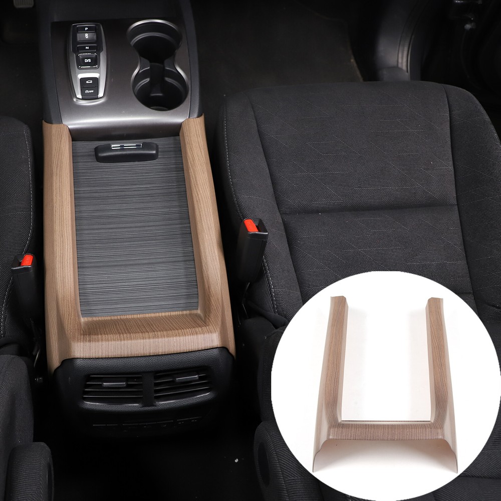 ABS Wood Grain Center Console Armrest Box Side Panel Trim for Honda Pilot 15-22