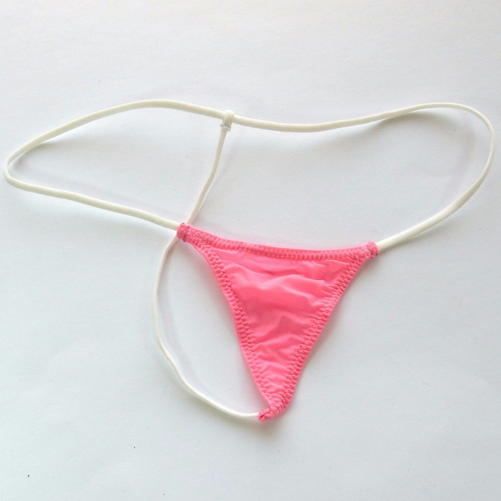 K7012 Mens String Thong Micro Flat Front Triangle Soft Semi C-thru for FUN
